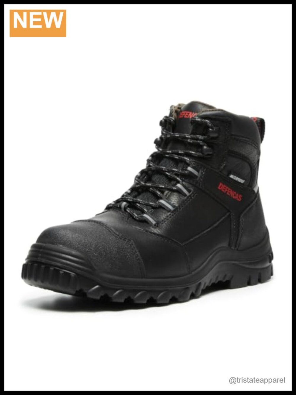 Men's Waterproof Composite Toe Work Boots YKK Side Zip Ankle High
